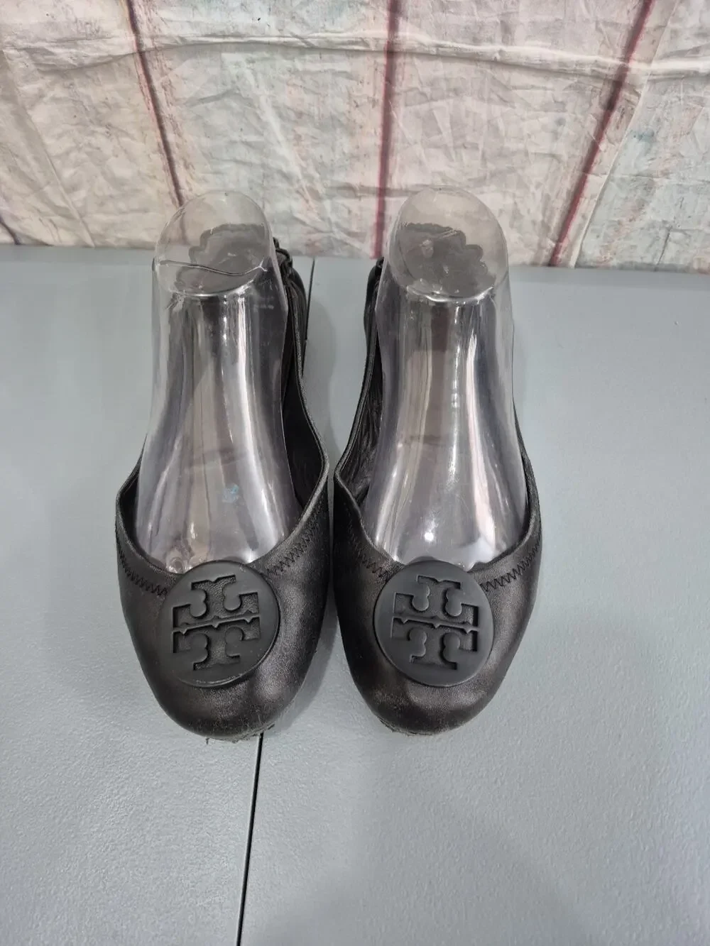 Tory Burch Minni Travel Ballet Flat in Black Leather Size 8.5 M Casual Night Out